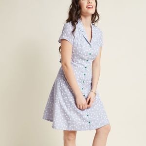 Modcloth Blue Shirt Dress